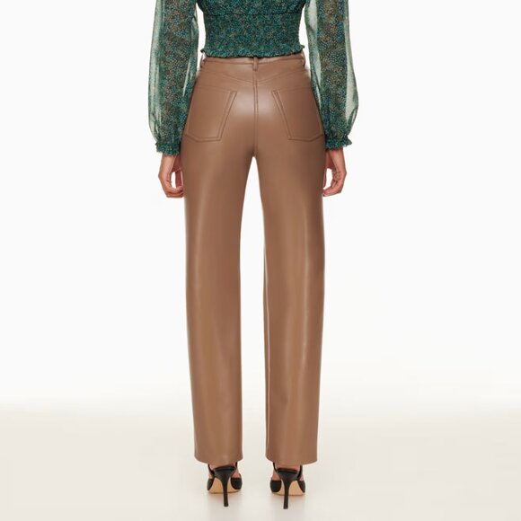 Aritzia Melina Straight Leg Faux Leather Pant - Picture 3 of 11